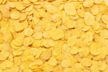 Doku ve arka plan için sarı mısır gevreği, kahvaltı gevreği.