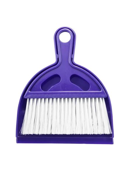Small plastic broom isolated on white background — Stock Photo, Image