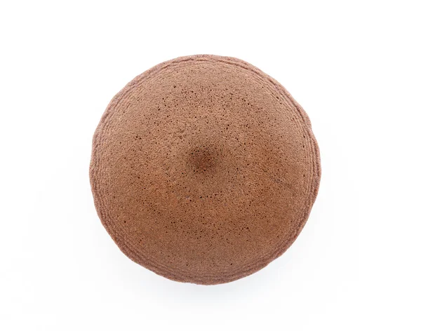 Beyaz zemin üzerine çikolata dorayaki (Japon gözleme) — Stok fotoğraf