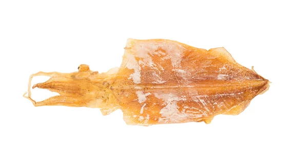 Getrockneter Tintenfisch isoliert auf weißem Hintergrund — Stockfoto
