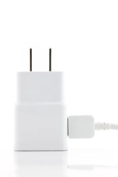 Cargador de adaptador blanco — Foto de Stock