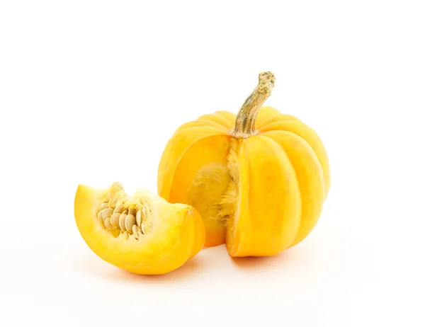 Sliced pumpkin on white background — Stock Photo, Image