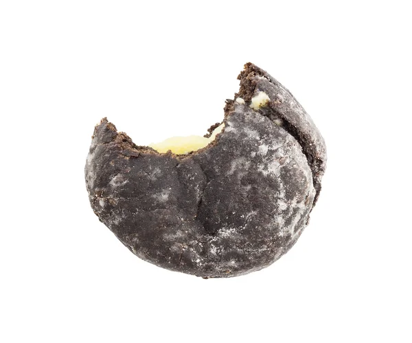 Florsocker grädde donut isolerad på vit bakgrund — Stockfoto