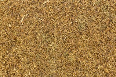 Arka plan kurutulmuş dilimlenmiş tütün yaprakları 