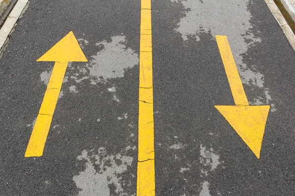 Richtingspijl tekenen van fiets lane — Stockfoto