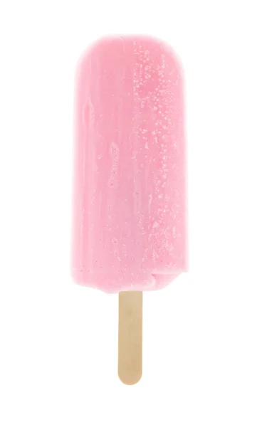 Popsicle rose isolée sur fond blanc — Photo