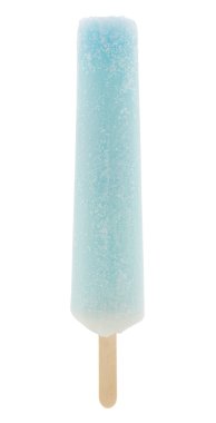 Buzlu şeker beyaz izole mavi soda