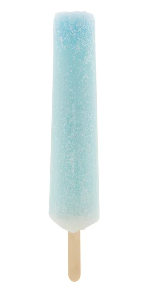 Niebieski soda popsicle na białym tle — Zdjęcie stockowe