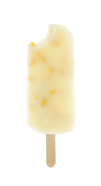 Bitten corn ice cream — Stock Photo, Image