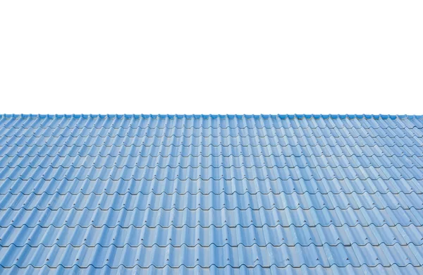 Telhado azul isolado em branco — Fotografia de Stock