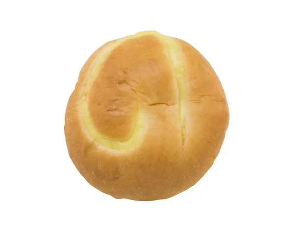 Circle shaped bread isolated on white background — Stock Photo, Image