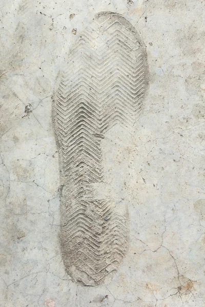 shoe print in concrete background