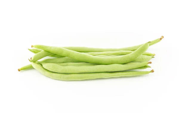 Green beans on white background — Stock Photo, Image