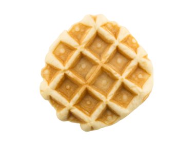 Beyaz arkaplanda izole edilmiş waffle