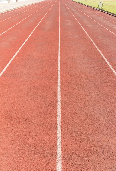 Red running track — Stock Photo, Image