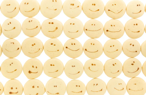 Sonrisa cara en esponja gota cookie — Foto de Stock