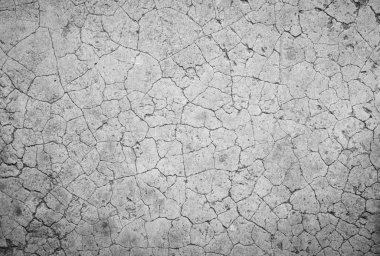 siyah ve beyaz çatlamış çimento arka planı