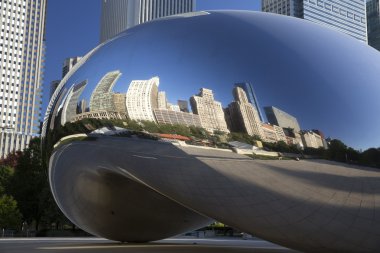 Cloud Gate heykel Millenium Park, Chicago, Il, Usa