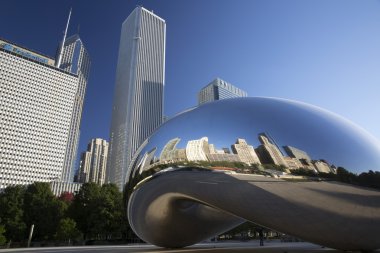 Cloud Gate heykel Millenium Park, Chicago, Il, Usa