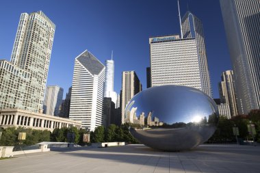 Cloud Gate heykel Millenium Park, Chicago, Il, Usa