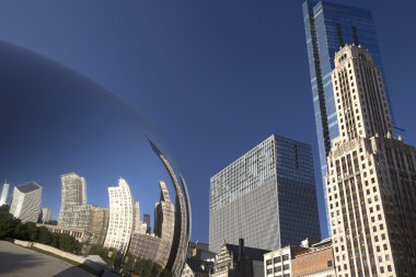 Cloud Gate heykel Millenium Park, Chicago, Il, Usa