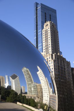 Cloud Gate heykel Millenium Park, Chicago, Il, Usa