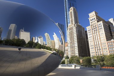 Cloud Gate heykel Millenium Park, Chicago, Il, Usa