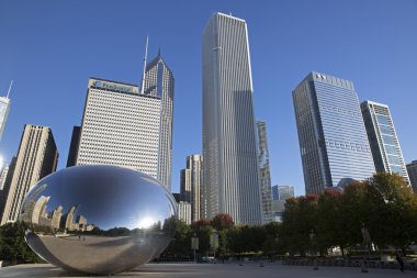 Cloud Gate heykel Millenium Park, Chicago, Il, Usa