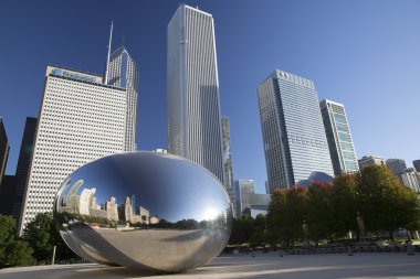 Cloud Gate heykel Millenium Park, Chicago, Il, Usa