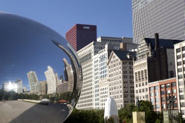 Cloud Gate heykel Millenium Park, Chicago, Il, Usa