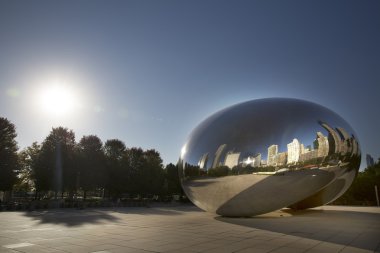 Cloud Gate heykel Millenium Park, Chicago, Il, Usa