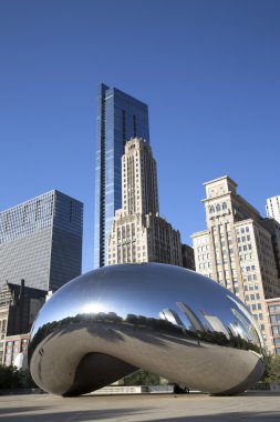 Cloud Gate heykel Millenium Park, Chicago, Il, Usa