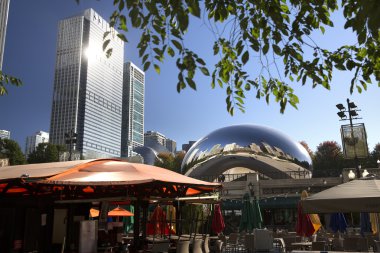 Cloud Gate heykel Millenium Park, Chicago, Il, Usa