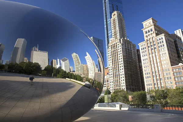 Cloud Gate skulptur i Millenium Park, Chicago, Il, Usa — Stockfoto