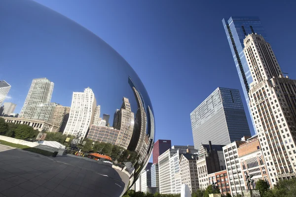 Cloud Gate skulptur i Millenium Park, Chicago, Il, Usa — Stockfoto