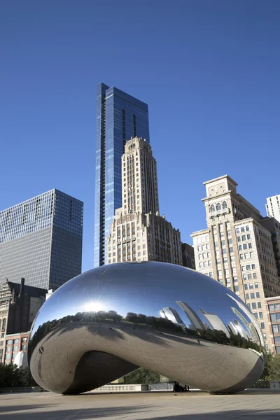 Escultura Cloud Gate en Millenium Park, Chicago, Il, EE.UU. — Foto de Stock