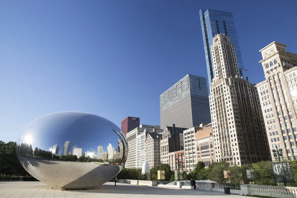 Cloud Gate skulptur i Millenium Park, Chicago, Il, Usa — Stockfoto