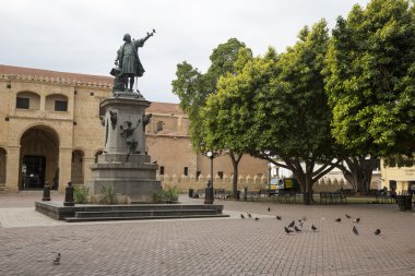 SANTO DOMINGO in DOMINICAN REPUBLIC on APRIL 2: Christopher Columbus square. clipart