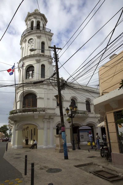Straat in historische kwartalen in Santo Domingo-Dominicaanse Republiek — Stockfoto
