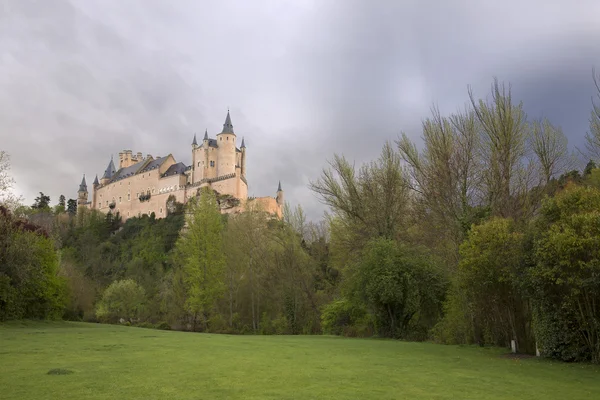 View of Castle Alcazar of Segovia in Castille and Leon, Spain — Stock Photo, Image