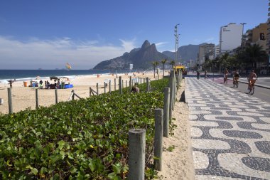Ipanema Plajı Rio de Janeiro sahne
