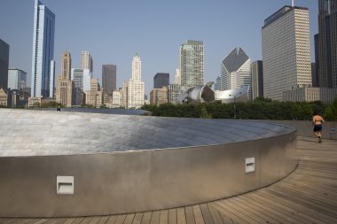 Genel kan basıncı geçit Millenium Park Chicago, Il