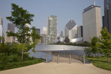 Genel kan basıncı geçit Millenium Park Chicago, Il