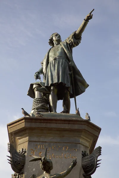 克里斯托弗 · 哥伦布在科隆广场的雕像。圣多明各。多米尼加共和国. — 图库照片