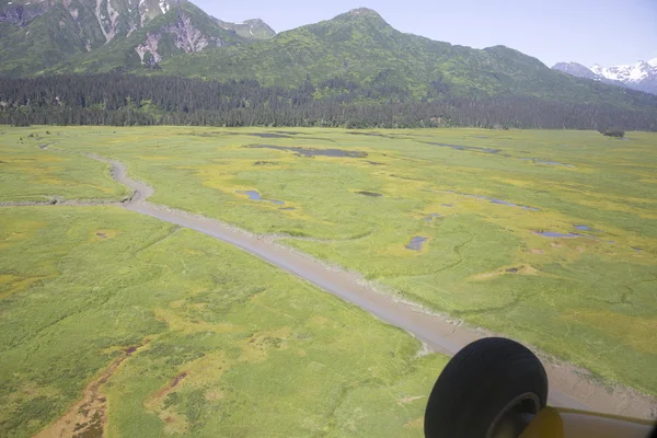 Aerial view of alaskan wilderness — Stock Photo, Image