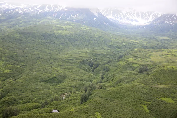 Vue aérienne de la nature sauvage de l'Alaska — Photo