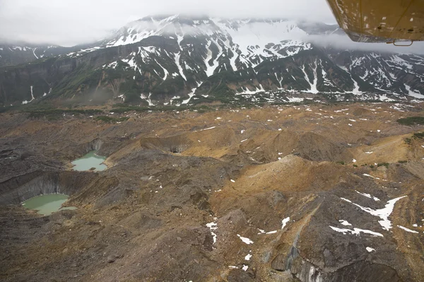 Luftaufnahme der alaskanischen Wildnis lizenzfreie Stockfotos