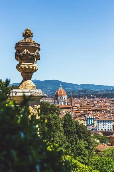Vista Incrível Cidade Florença Partir Colina Itália Belo Dia Ensolarado — Fotografia de Stock