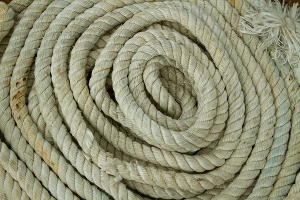 Roll Marine Mooring Ropes Close Picture — Stock Photo, Image