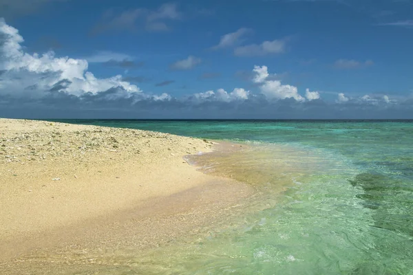 Реклама Путешествия Отдых Отдых Вид Нетронутый Пляж Небольшом Отдаленном Острове Стоковая Картинка